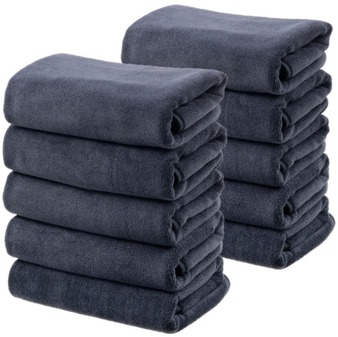 코멧 홈 프리미엄 마이크로화이버 타월 105g, 다크그레이, 10개