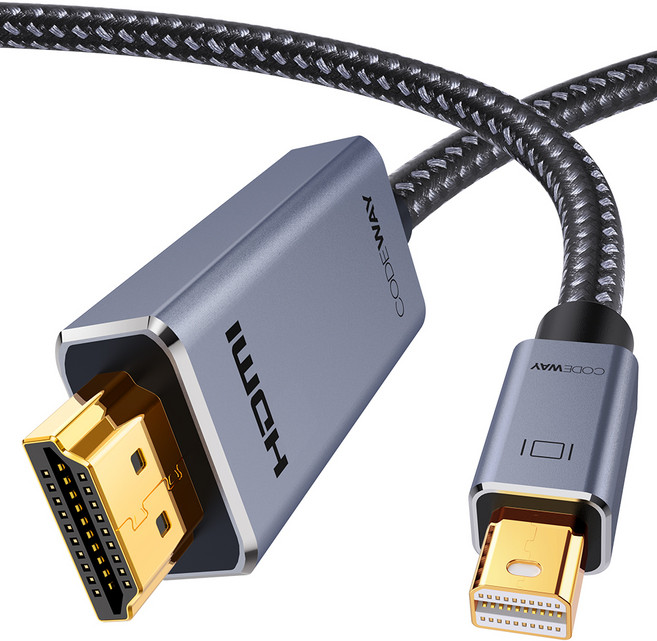 코드웨이 Mini DP to HDMI 케이블 UHD, 1개, 1.5m
