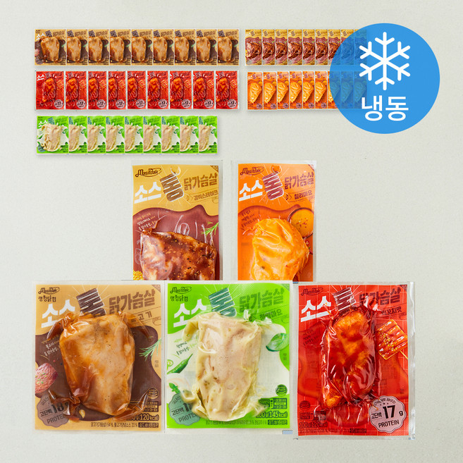 맛있닭 소스 통 닭가슴살 혼합, 100g, 50개, 1세트