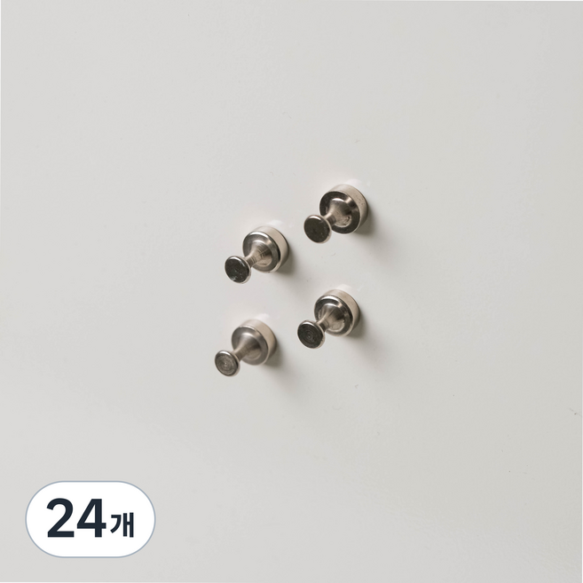 바나코 이지 클램프 데스크 파티션 호환 마그네틱 기본핀, 실버, 24개