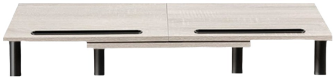 Ermutek 二木科技 簡約風多功能桌上型雙螢幕增高架 三合一設計/長度角度可調/30KGS高承重/SR-020-O, 淺木紋色