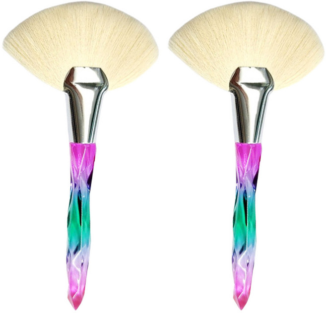 카카스 풍성모 크리스탈 더스트브러쉬 KN-B30, 혼합색상(KN-B3079), 2개