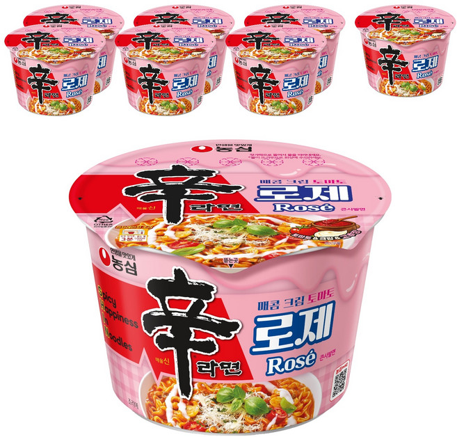 NONGSHIM 農心 辛拉麵 Rosé 大碗麵 108g, 8個