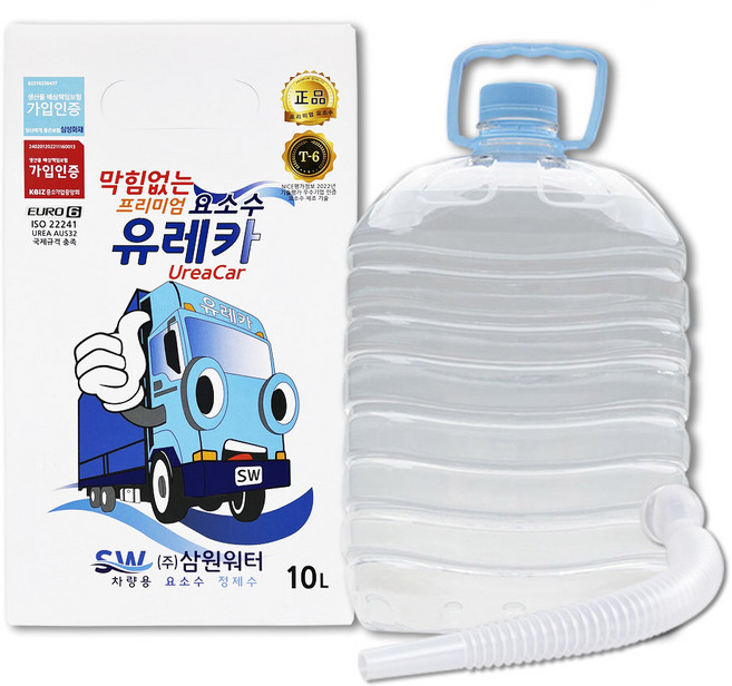 유레카 막힘없는 가스 요소수 유로6 디젤 경유 차량용, 10L, 1개