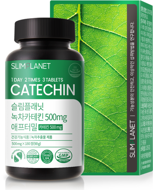 슬림플래닛 녹차카테킨 500mg 애프터밀, 180정, 1개