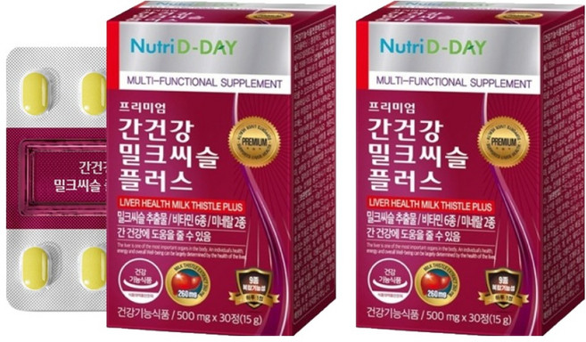 뉴트리디데이 간건강 밀크씨슬 플러스, 30정, 2개