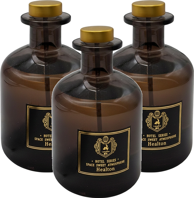 LONGFINE 朗氛 SC優選 植物精油 無火香薰精油套裝, 萬豪 飯店香型, 200ml, 3個