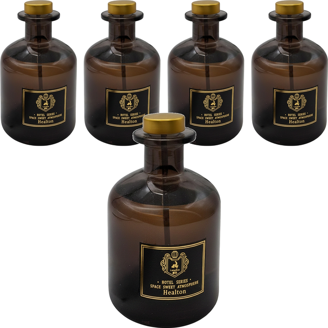 LONGFINE 朗氛 SC優選 植物精油 無火香薰精油套裝, 萬豪 飯店香型, 200ml, 5個