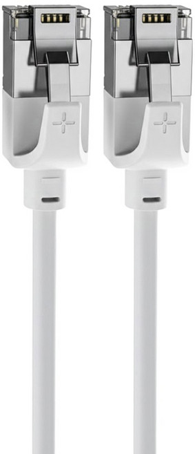 CODEWAY CAT.8 40Gbps 圓形PVC抗干擾耐用高速傳輸網路線, 5m, 白灰色, 1條