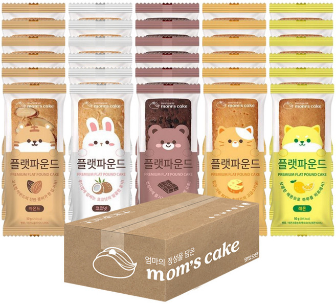 맘스케이크 플랫파운드 혼합세트, 30개, 50g