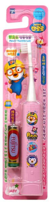 뽀로로 베이비 전동칫솔, 핑크, 1개
