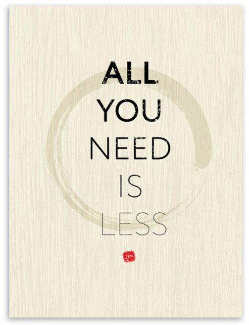 인테리어포스터19 all you need is less