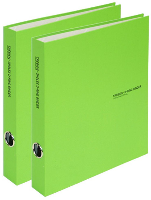 드림산업 트레비엥 합지 바인더 O링 파일, 연두, 2개