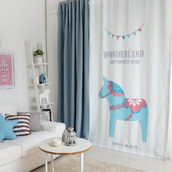 베베데코 암막커튼 민트달라홀스