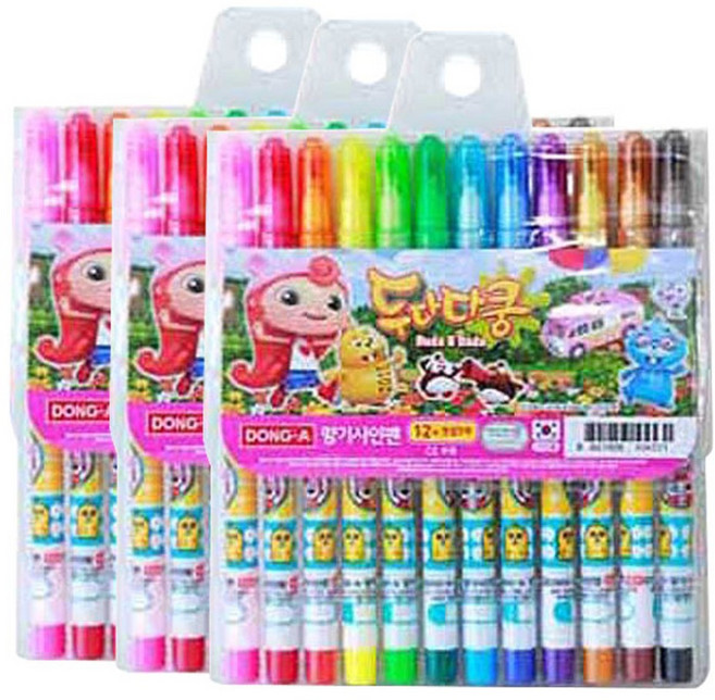 동아 두다다쿵 향기싸인펜, 12색, 3개