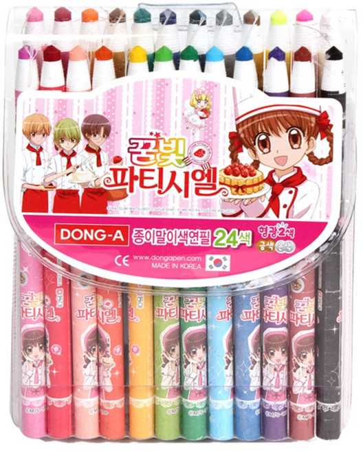 꿈빛파티시엘 종이 말이 색연필, 일반 색연필, 24색*1개, 24색