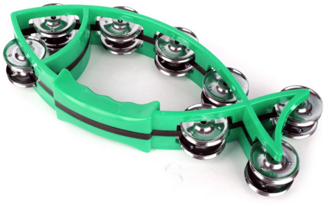 리베라 MT9 물고기 탬버린, 녹색, 1개