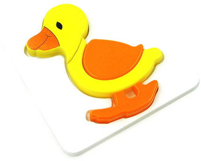 원목동물 입체퍼즐 오리, 1개