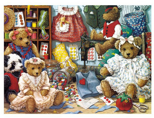 퍼즐라이프 곰의 옷방 직소퍼즐 PL475, 300피스, 혼합색상, 1개