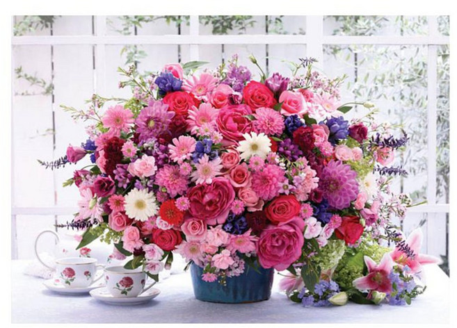 퍼즐라이프 핑크 꽃다발 직소퍼즐 PL1132, 1000피스, 혼합색상, 1개