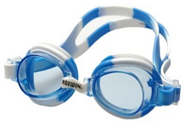 아쿠윈 아동용 멀티컬러 노즈벨트조절형 수경 CJ911, 블루 + 화이트, 1개