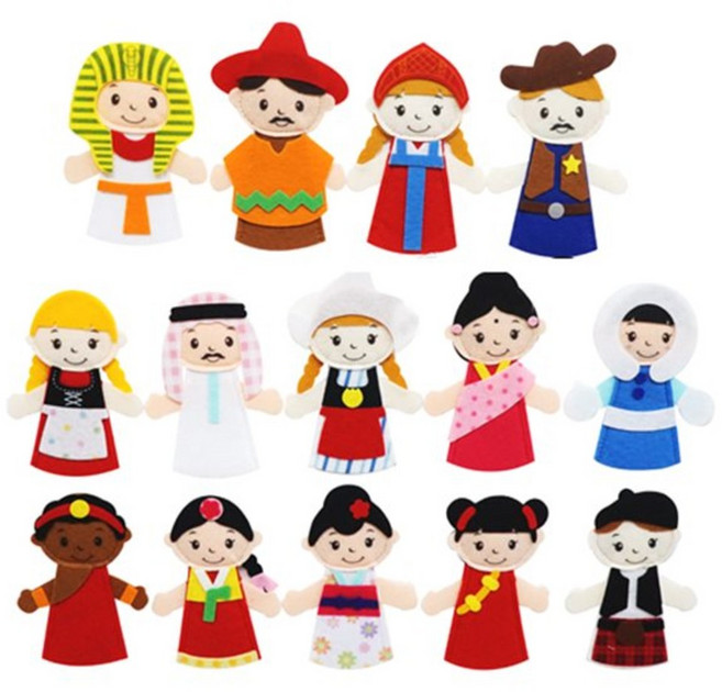 청양토이 손가락 인형 세트, 14종, 1세트