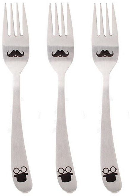 라온누리 마이키친 식기 콧수염아찌 아동포크, 3개