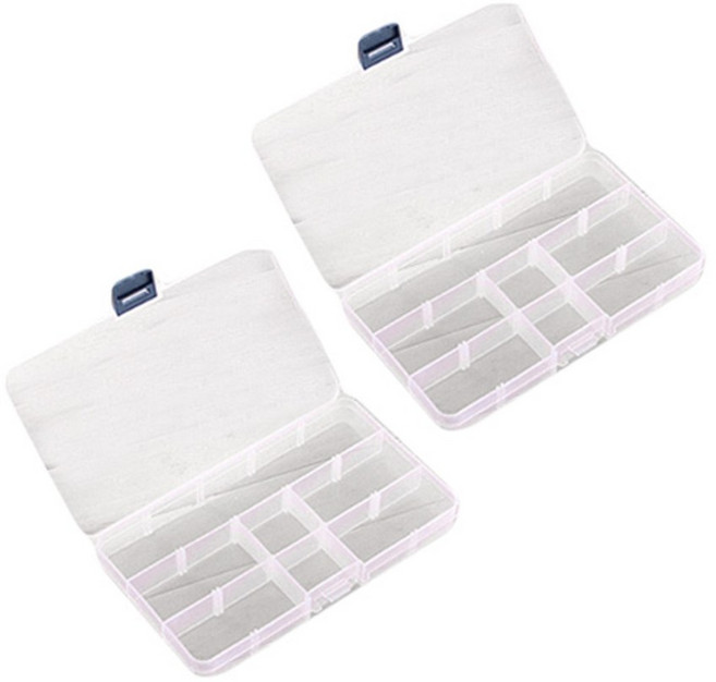 15칸 악세사리 수납함, 투명, 2개