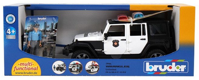 bruder Jeep Rubicon 警車 BR02526, 1個, 混合顏色
