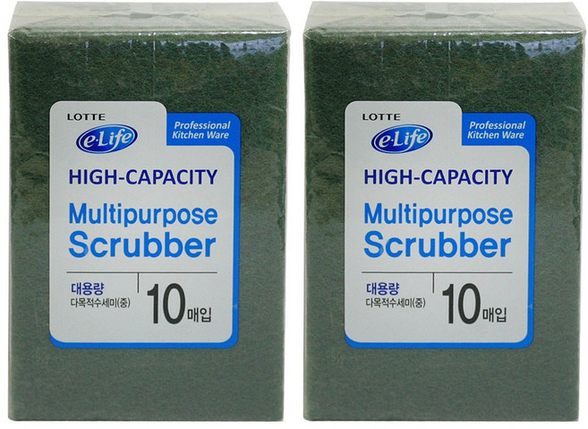 롯데이라이프 다목적수세미 대용량, 10개입, 2개