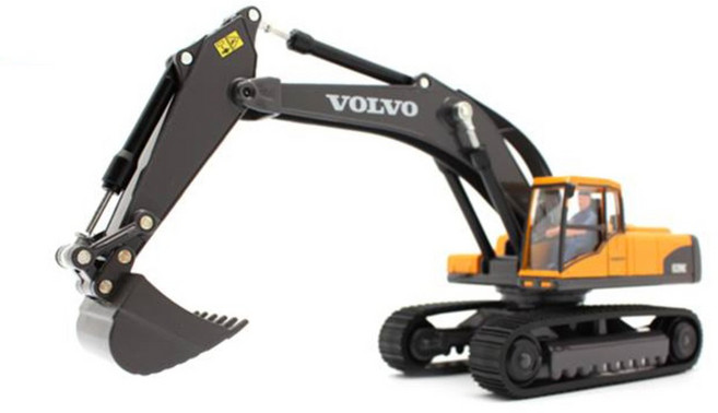 시쿠 볼보 수압 엑스커베이터 중장비 작동완구, 혼합색상, 1개