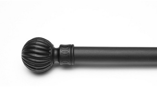 25mm 심플 라운드 커튼봉, 블랙