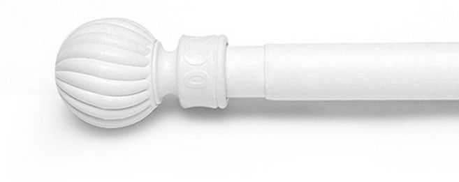 윈도우드레스 35mm 심플 라운드 커튼봉, 화이트