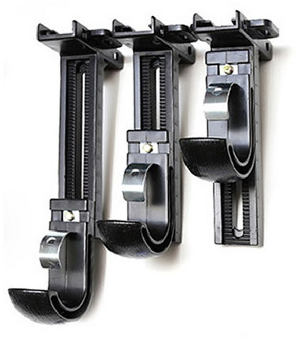 윈도우드레스 25mm 커튼봉용 길이조절브라켓 10cm 긴조절용, 블랙, 1개