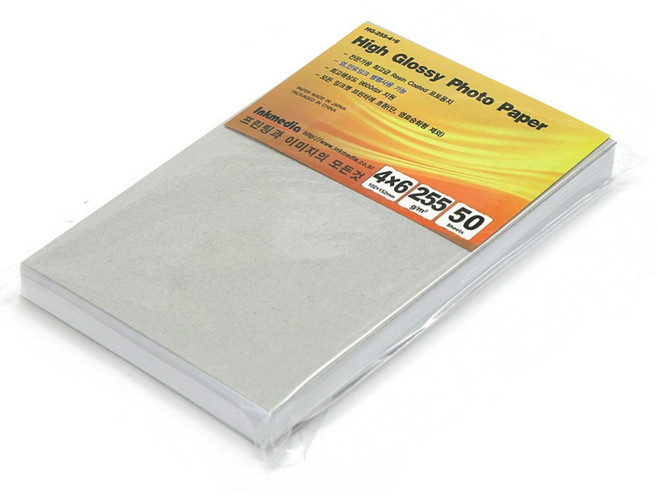 잉크미디어 고광택 포토용지, 4X6, 50개