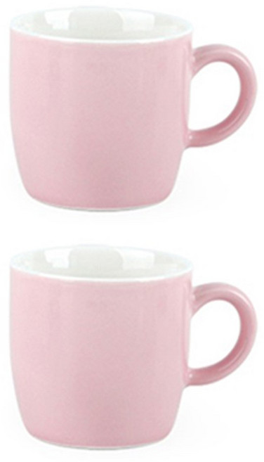 DOHO 디퓨어 컬러 베이직 미니머그 200ml, 핑크, 2개