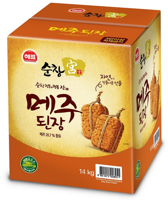 해표 순창궁 메주된장, 1개, 14kg