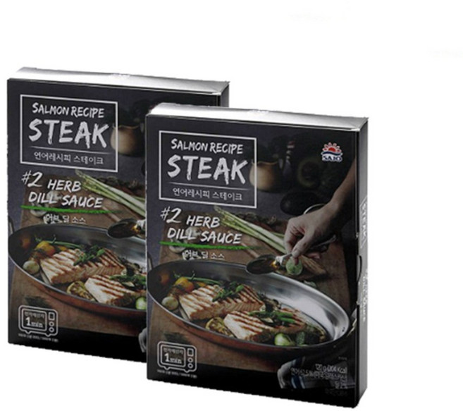 사조 연어레시피 스테이크 허브딜소스, 2개, 120g