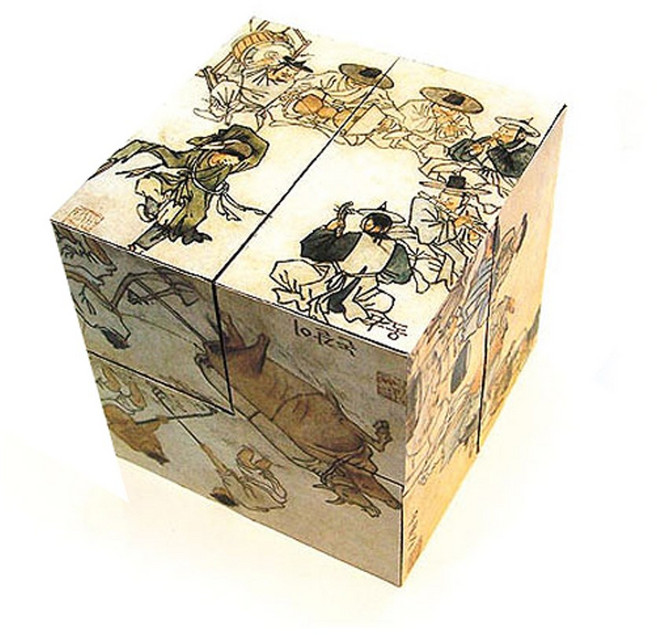 아이엠티아트 명화 매직큐브 단원 김홍도, 혼합 색상, 1개