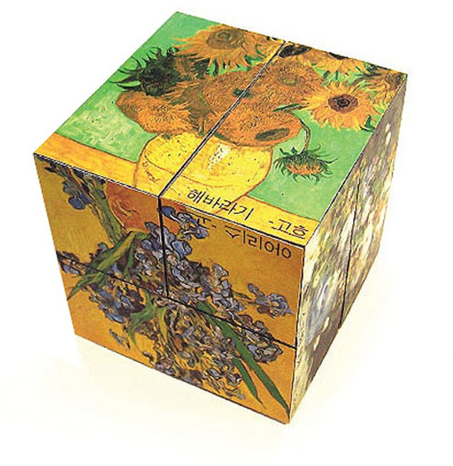 아이엠티아트 명화 매직큐브 명화속 아름다운 꽃그림 모음, 혼합 색상, 1개