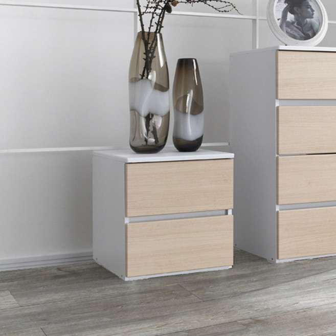 제우스가구 심플슬림낮은서랍장, 투톤