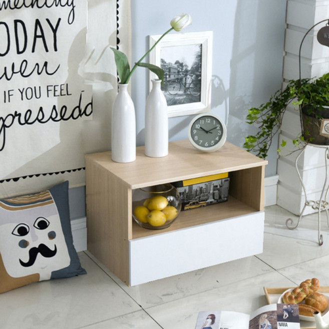 제우스가구 심플600오픈낮은서랍장, 매플 화이트