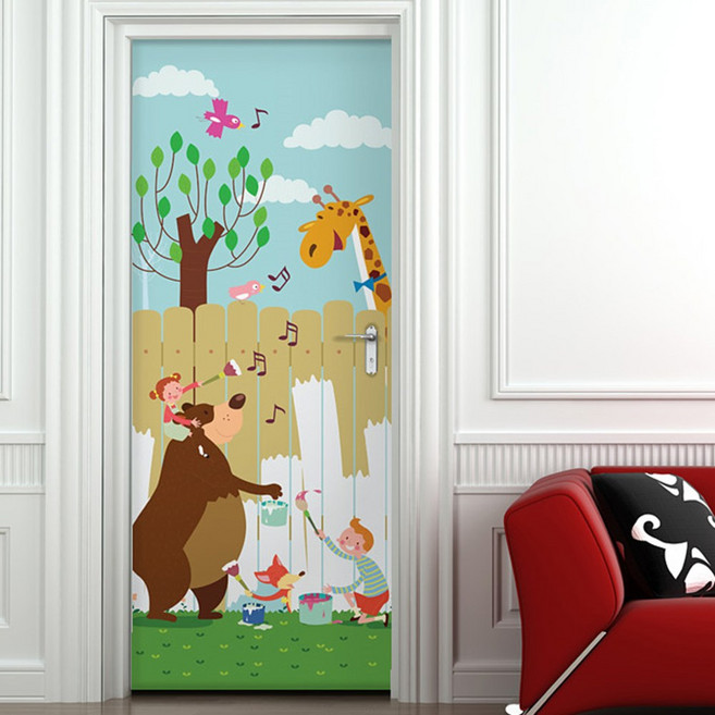 꾸밈 현관문 시트지, 신나는페인트놀이, 100 x 210 cm