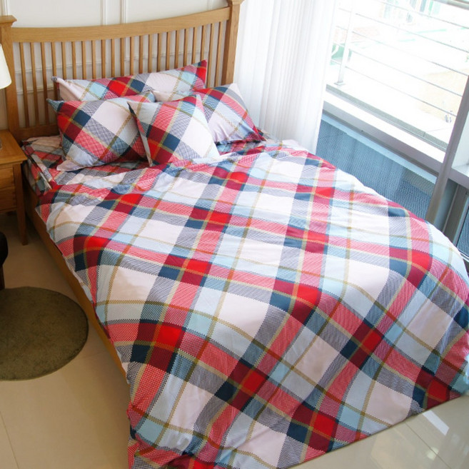 바이데코 피치스킨 이불 커버, 체크피치