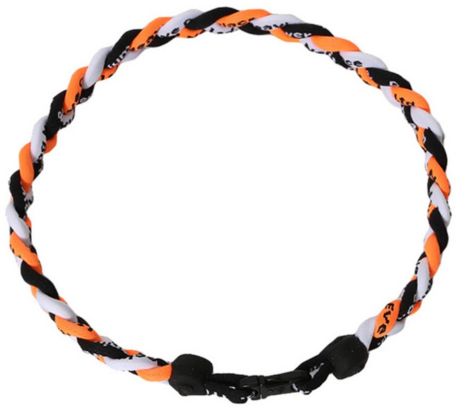 워스 게르마늄 티타늄 목걸이, 검정+흰색+오렌지, 1개