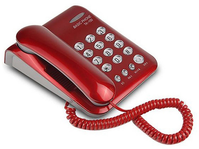 태경아이디에스 유선 전화기, TK-100(RED)