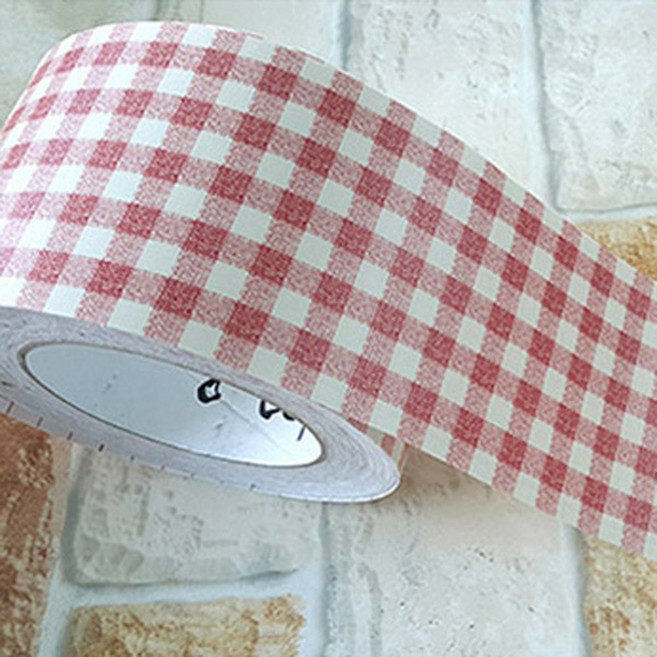 월드디자인 시트지, 체크레드, 8 x 1500 cm