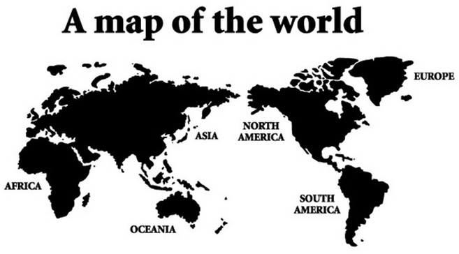 디자인엠 그래픽 스티커 세계지도, 블랙
