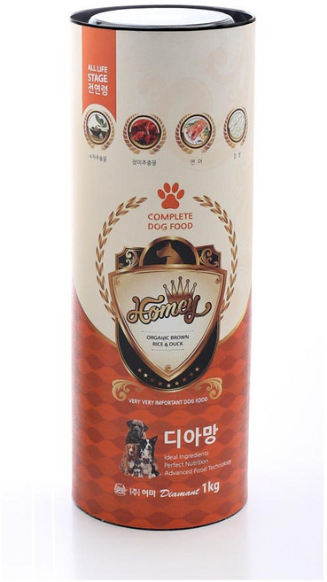 허미 전연령 강아지 디아망 사료 지관, 생선, 1kg, 1개