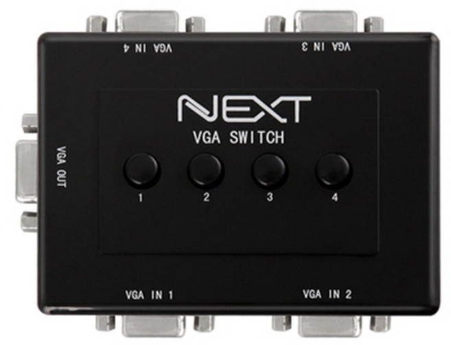 넥스트유 4:1 모니터 영상 선택기 스위치 2404VSW, 1개